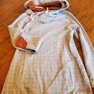 The Nines Gray and Brown Women's Hoodie